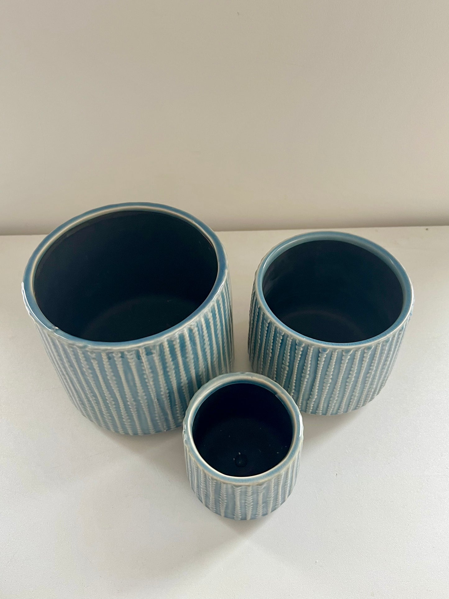 Blue Sage Planter Pots